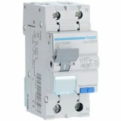Aktion ???? Fehlerstrom-Schutzschalter Hager 1P+N 30MA 6A ADC906H ????