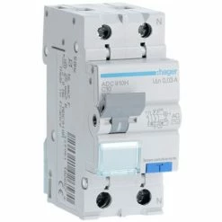 Am billigsten ???? Fehlerstrom-Schutzschalter Hager 1P+N 30MA 10A ADC910H ????
