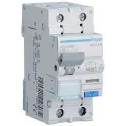 Bestpreis ???? Fehlerstrom-Schutzschalter Hager 1P+N 300MA 16A AFA916H ✔️