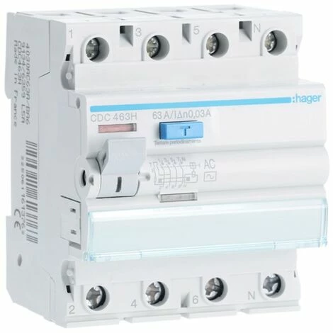 Top 10 ✔️ Hager-Differenzschalter 4P 63A 30MA AC 4 Module CDC463H ???? 1 Top 10 ✔️ Hager-Differenzschalter 4P 63A 30MA AC 4 Module CDC463H ????