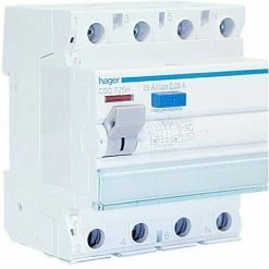Rabatt ???? Hager-Fehlerstrom-Schutzschalter 4P 25A 30MA AC 4 Module CDC725H ????