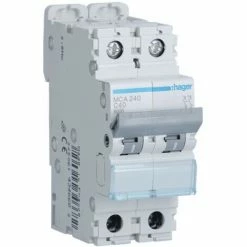 Schlussverkauf ???? Leistungsschalter Hager 2P 6KA 40A C 2 Module MCA240 ????