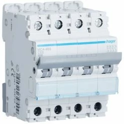 Rabatt ???? Leistungsschalter Hager 4P 6KA 63A C 4 Module MCA463 ????