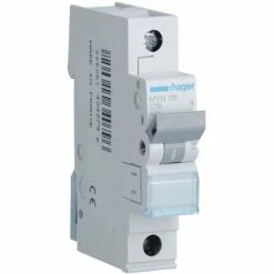 Auslauf ???? Leistungsschalter Hager 1P 16A 4,5 KA C 1 Modul MYN116 ????