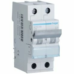 Neu ???? Leistungsschalter Hager 2P 10A 4,5 KA C 2 ModuliMYN210 ????