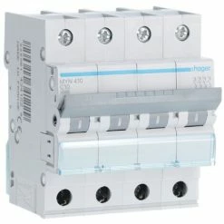 Beste Bewertungen von ???? Leistungsschalter 4P Hager 10A 4,5 KA C 4 Module MYN410 ????