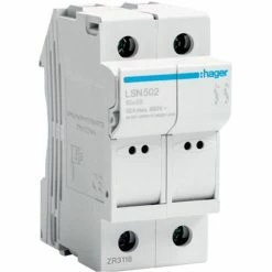 Billig ⭐ Sicherungshalter Hager 32A 2P 400V L38 2 Module 10.3X38 LSN502 ????