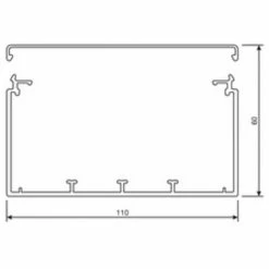 Bester Verkauf ???? 2 Meter Hager Installationskanal PVC LF, 60 X 110 X 2.000 Mm, Verkehrsweiß ????