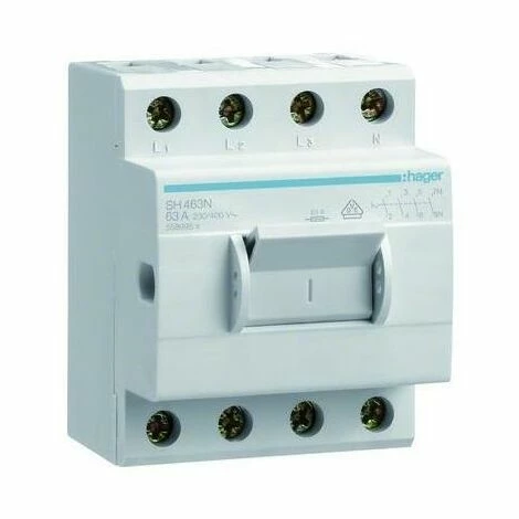 Neu ⭐ Hager Ausschalter REG 4S 63A 400V 3,5TE SH463N ⌛ 1 Neu ⭐ Hager Ausschalter REG 4S 63A 400V 3,5TE SH463N ⌛