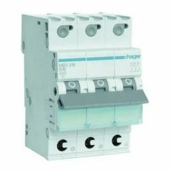 Brandneu ✔️ Hager Leitungsschutzschalter AC B 16A 3p 415V 6kA 3TE 50Hz Zusatzeinrichtungen Möglich MBS316 ????