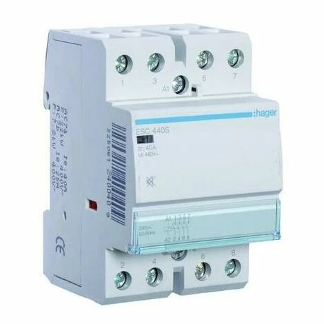 Bestpreis ???? Hager Installationsschütz 40A 230V/UC 400V/UC 4S 4000W/AGL 1900VA/LL 3TE ESC440S ???? 1 Bestpreis ???? Hager Installationsschütz 40A 230V/UC 400V/UC 4S 4000W/AGL 1900VA/LL 3TE ESC440S ????