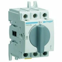 Bestpreis ???? Hager Hauptschalter 63A 3p IP20 Einb Wart/Rep Festeinbau Sicherheitsschalter HAB306 ????