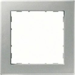 Großhandel ???? HAGER Kallysto.pur 1-fach Rahmen Silber Thermoplast ????