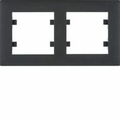 Am billigsten ???? HAGER Lumina Intensiv | Rahmen 2 Elemente Horizontal Schwarz WL5723 ????