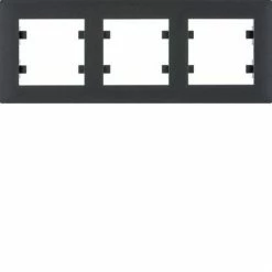 Schlussverkauf ???? HAGER Lumina Intensiv | Rahmen 3 Elemente Horizontal Schwarz WL5733 ????