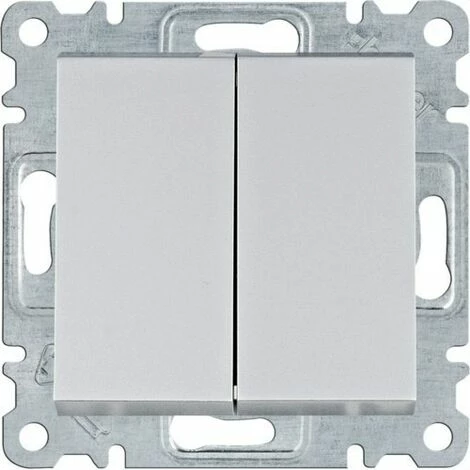 Coupon ???? HAGER Lumina | Doppelter Silberner Schalter WL0052 ???? 1 Coupon ???? HAGER Lumina | Doppelter Silberner Schalter WL0052 ????