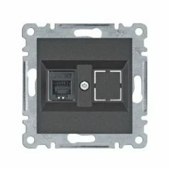 Am billigsten ⭐ HAGER Lumina | Einzelbuchse RJ11/RJ12 Schwarz WL2013 ????