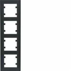 Besorgen ???? HAGER Lumina Intensiv | Rahmen 4 Vertikale Elemente Schwarz WL5643 ✔️