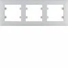 Schlussverkauf ???? HAGER Lumina Intensiv | Silberner Horizontaler Rahmen 3 Elemente WL5732 ????