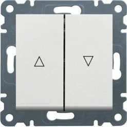 Großhandel ???? HAGER Lumina | Polarweißer Jalousieknopf WL0320 ????