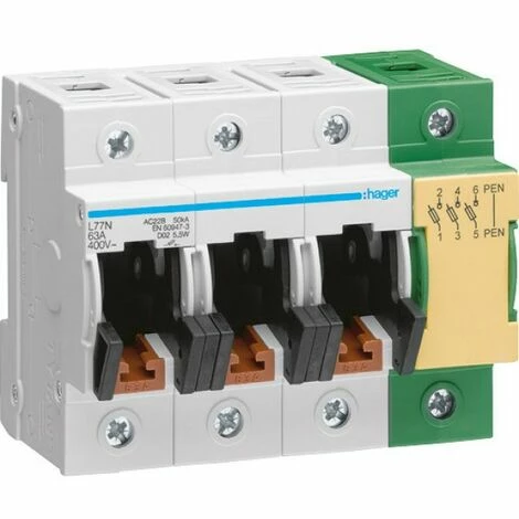 Blitzangebot ⭐ Hager D02-LASTTRENNSCH. 3P+PEN 63A (L77N) ???? 1 Blitzangebot ⭐ Hager D02-LASTTRENNSCH. 3P+PEN 63A (L77N) ????