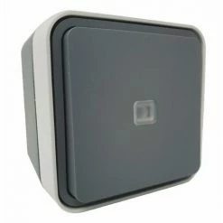 Blitzangebot ???? Interrupteur Va Et Vient Témoin Avec Neutre Saillie Gris - HAGER : WNC003 ????