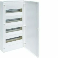 Bestes Angebot ???? HAGER VS412PE | VF Golf Surface Elektropanel Mit 4 Reihen 48 Module Opak Weiß+Streifen ????