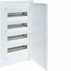 Blitzangebot ???? HAGER VF412PE | VF Golf Einbauschalttafel Mit 4 Reihen 48 Module Opak Weiß+Streifen ????