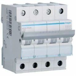 Angebote ???? HAGER MUN450A | Leistungsschalter 4P 50A Kurve-C 6kA ????