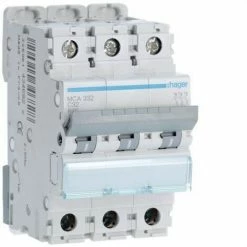 Bestes Angebot ???? HAGER MCA332 | Leistungsschalter M Kurve-C 6kA 3P 32A ????
