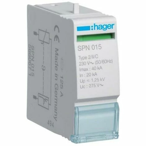 Großhandel ???? Hager Überspannungsableitermodul SPN015 ???? 1 Großhandel ???? Hager Überspannungsableitermodul SPN015 ????